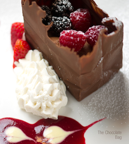 Chocolate Purse | Virtue's Restaurant in Summa Akron City Hospital